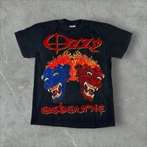 Vintage 1992 Ozzy Osbourne Tattoo Tour Size Large Single Stitch Reprint T-Shirt